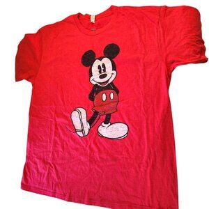 Mickey Mouse T-Shirt Red XL Disney casual wear vacation relaxation travel